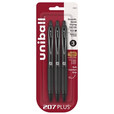Gel Pens, Pack of 3, Black Ink - Gel Refill Pack 评论和价格